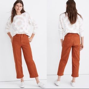 Madewell slim Emmett wide- leg crop, size 27